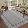 Washable Area Rug Modern Print Braided Indoor Soft Contemporary Solid Textured Carpet Non Slip Farmhouse Floor Cover - 2 of 4