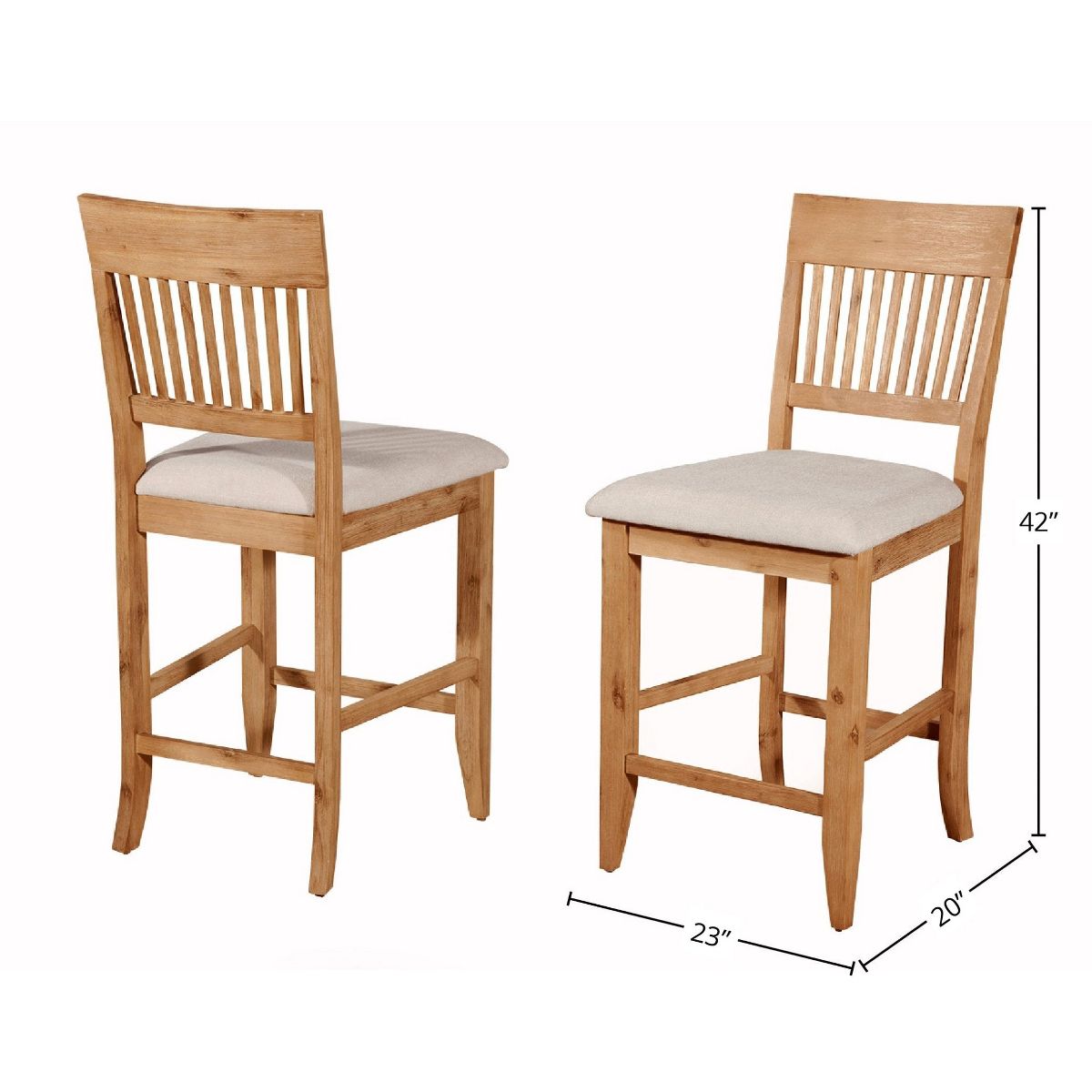Aspen Pub Chairs, Antique Natural (Set of 2) - thumbnail 5