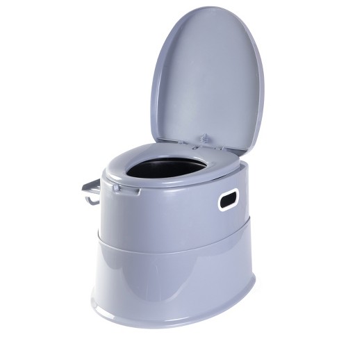 Costway 3-in-1 Bedside Commode Portable Toilet W/ Adjustable