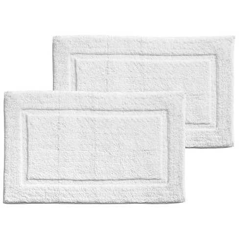 100% Cotton Bath Mat Rug Set Bathroom Shower Reversible Mats Floor Waffle  Weave