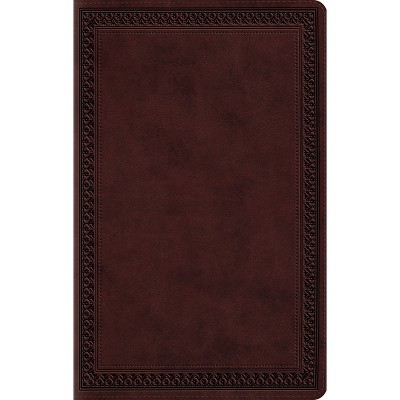 Large Print Value Thinline Bible-ESV-Border Design - (Leather Bound)