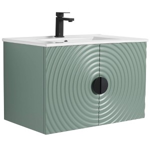 Pellabay Modern Bathroom Vanity with Fluted Circular Doors - Sink Included - 1 of 4