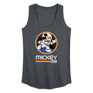 Women's - Disney - Mickey 28 Space Badge Graphic Racerback Tank - 1 of 4