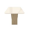 Sapphtopaz Modern Rectangular Dining Table with Painted Glass Top with Wooden Base for Kitchen, Dining Room - 3 of 4