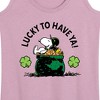 Women's - Peanuts - Lucky To Have Ya Graphic Racerback Tank - 2 of 4