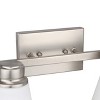 Yosemite Home Decor Jordan 2-Light Vanity Light in Satin Nickel with Frosted White Glass Shades - 4 of 4