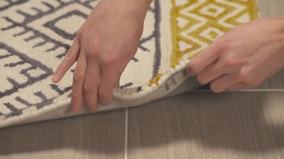 Ivory Rust Hand-Tufted Wool Area Rug, 5' x 8'