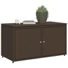 vidaXL Patio Storage Cabinet Brown 43.3 in.x21.7 in.x23.8 in. Poly Rattan - 4 of 4