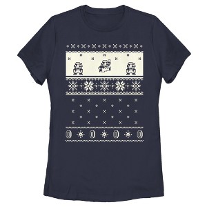 Women's Nintendo Christmas Sweater Mario T-Shirt - 1 of 4
