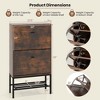 Costway Industrial Shoe Storage Cabinet with 2 Flip Drawers 1 Bottom Metal Shelf Organizer - image 3 of 4