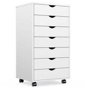 AZL1 Life Concept Utility Storage Bins 7-Drawer Chest for Stylish and Functional Storage in Bedrooms and Offices, White, 18.7"*15.7"*34.2" - 1 of 4