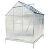 NicBex 6.3'*6.2'*7' Durable Polycarbonate Greenhouse Walk-in Greenhouse Kit with Rain Gutter, Ventilation for Backyard, Lawn, Silver - 2 of 4