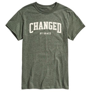 Men's - Instant Message - Changed By Grace Collegiate Short Sleeve Graphic T-Shirt - 1 of 4