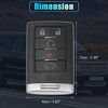 Unique Bargains 5 Button Keyless Entry Remote Key Shell Cover for Cadillac CTS DTS STS 2008-2010 Black 1 Pc - 2 of 4