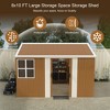 KWPZQEB Outdoor Storage Shed, Heavy-Duty Metal Storage Shed with Window & Lockable Door, Utility and Tool Storage for Garden, Patio, Backyard - 4 of 4
