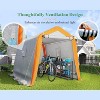 AMERLIFE Portable Storage Shelter, Heavy Duty Outdoor Shed with 2 Windows, Zipper Door - 3 of 4