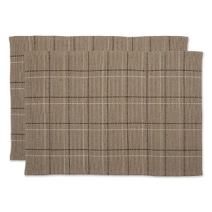 Design Imports Rustic Plaid - Stone  - 2 X 3 Ft - Set/2 - 1 of 4