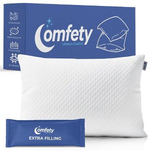Memory Foam Pillow, Breathable Adjustable Firm Pillow with Shredded Memory Foam Fill, Supportive Pillows for Back & Side Sleepers with Washable Cover - 1 of 1