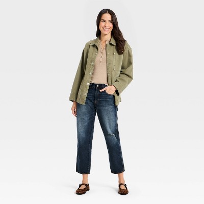 Women's Mid-Rise Boyfriend Jeans - Universal Thread Dark Blue