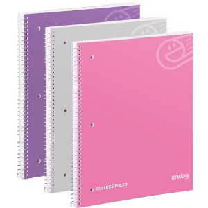 Enday 1-Subject Collage Ruled Spiral Notebook - 70 Sheets - 1 of 1