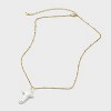 14K Gold Dipped Pearl Cross Necklace - Gold/Ivory - 2 of 4