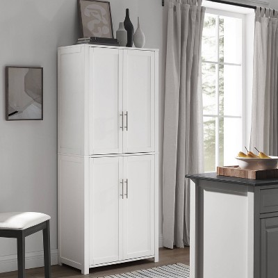 Savannah White Tall Kitchen Pantry with Adjustable Shelving