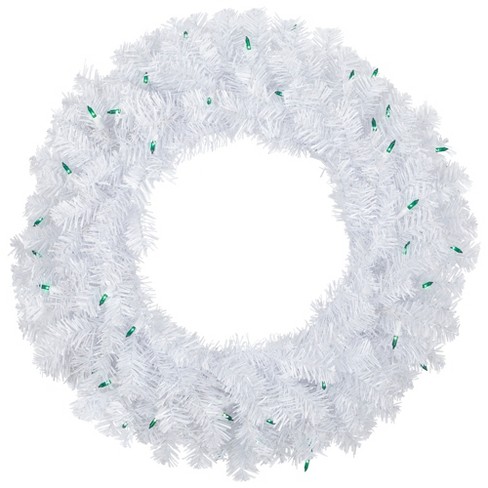 Northlight 24 Prelit Snow White Artificial Christmas Wreath