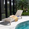 Costway 2 PCS Patio Lounge Chair Chaise Recliner Weather Resistant Adjust Brown\Black - 3 of 4
