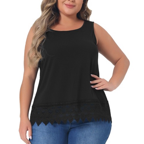 Black flowy top plus size online