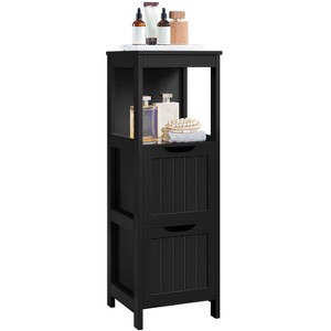 Yaheetech Wooden Bathroom Floor Cabinet Freestanding Side Storage Organizer with 2 Drawers - 1 of 4