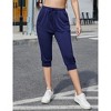 Women's Pajama Bottoms Lounge Pants Casual Cropped Trouser with Pockets & Drawstring - 4 of 4