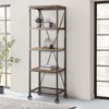 Millwood 26" 5 Shelf Metal Bookcase in Pine - Lexicon - 3 of 4