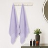 Unique Bargains Absorbent Quick Dry Solid Cotton Textured Bath Towels 2 Packs - 4 of 4