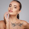 Unique Bargains Waterproof Fake Tattoos Black 3 Pcs - 2 of 4