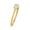 Pure Collection by Ross-Simons 0.30 Carat Aquamarine Roped Ring in 14kt Yellow Gold - 2 of 4