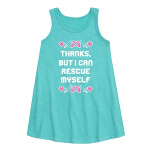 - Instant Message - Rescue Myself Graphic Sleeveless Aline Dress - 1 of 4