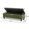 FONTOI Ottoman Bench with Storage, Foot Rest for Living Room Entryway Hotel, Green, 17.5"*16.33"*50.75" - 3 of 4