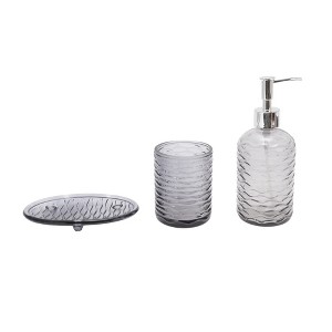 Unique Bargains Durable Waves Bathroom Accessories Kit 1 Set - 1 of 4