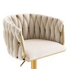 NicBex Vintage Counter Height Bar Stools Set of 2 Upholstered Barstools with Back and Footrest for Kitchen Island, Cafe - 2 of 4