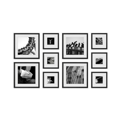 Haus and Hues Henley Gallery Wall Frame Set with Real Glass and Mat