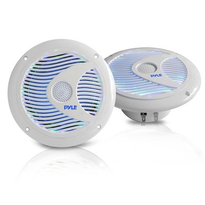 6.5" Dual Waterproof Marine Speakers for Outdoor Use with Crystal Clear Sound, UV Resistant, Easy to Install