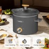 Heynemo 2 Quart Slow Cooker, Small Slow Cooker with Removable Ceramic Pot, Slow Cooker Food Warmer with 3 Heating Settings & Dishwasher Safe - 3 of 4