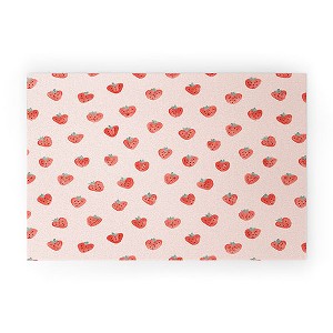 Emanuela Carratoni Strawberries on Pink Looped Vinyl Welcome Mat - Society6 - 1 of 4
