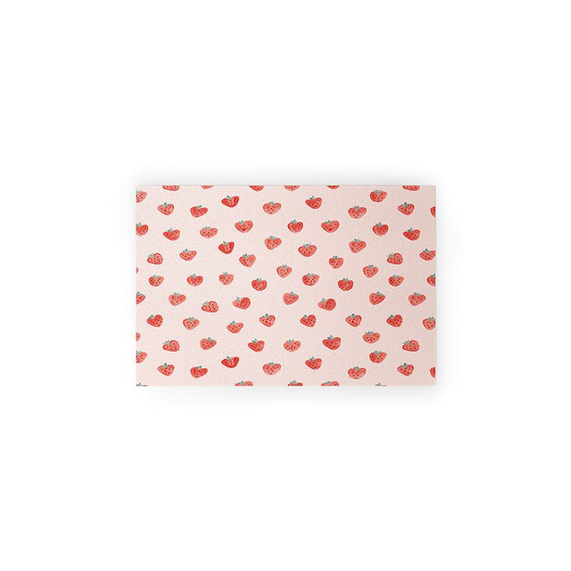 Emanuela Carratoni Strawberries on Pink Looped Vinyl Welcome Mat - Society6, 1 of 6