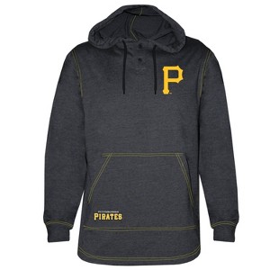 MLB Pittsburgh Pirates Men's Henley Hooded Jersey - 1 of 3