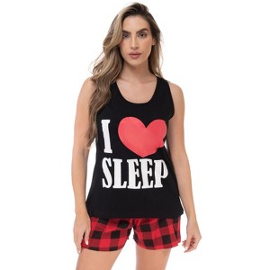 Just Love Womens Tank & Short Cute Pajama Set - Ribbed PJ Sets Sleepwear Loungewear - 1 of 3