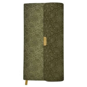 The KJV Compact Bible [Olive Petals] - by  Compiled by Barbour Staff (Leather Bound) - 1 of 1