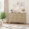 Fluted Dresser 54 Inch Wide,7-Drawer Wood Dresser for Bedroom, Modern Chest of Drawers, Storage Organizer Cabinet for Living Room, Hallway - 4 of 4