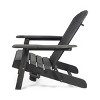 Bellwood Outdoor Acacia Wood Folding Adirondack Chair Dark Gray - Christopher Knight Home: Rustic Patio Furniture with Cup Holders - image 4 of 4