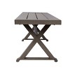 Vynxaria Modern Outdoor Aluminum Dining Bench, Dark Gray - 4 of 4